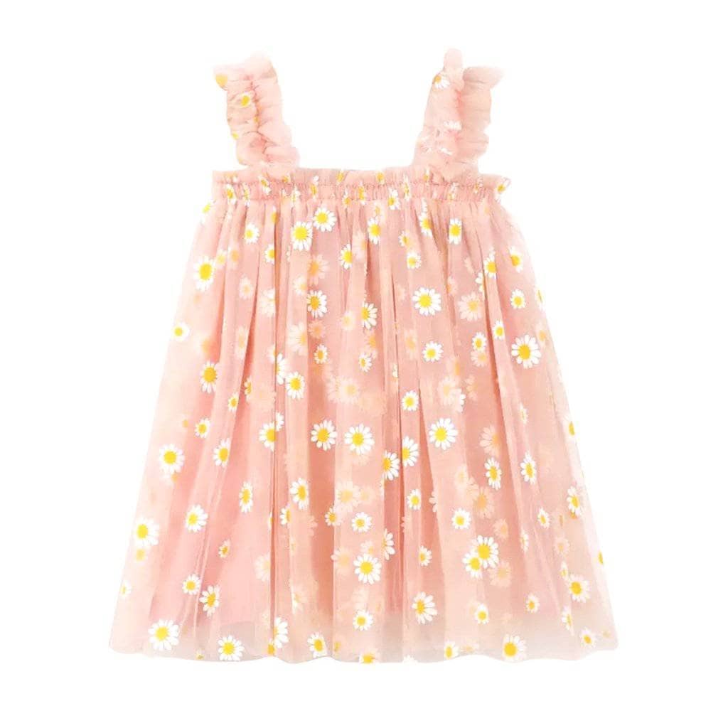 Peachy Daisy Tulle Dress