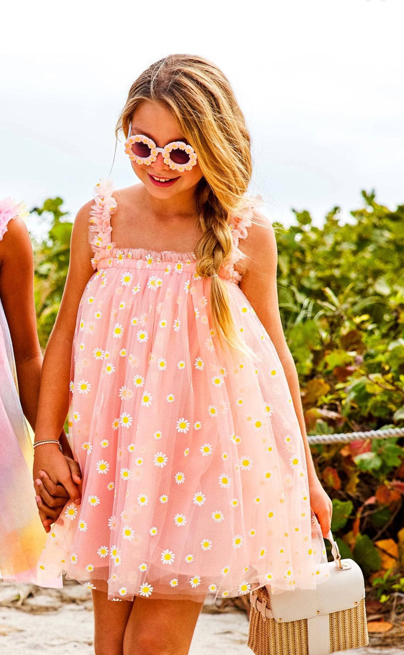 Peachy Daisy Tulle Dress