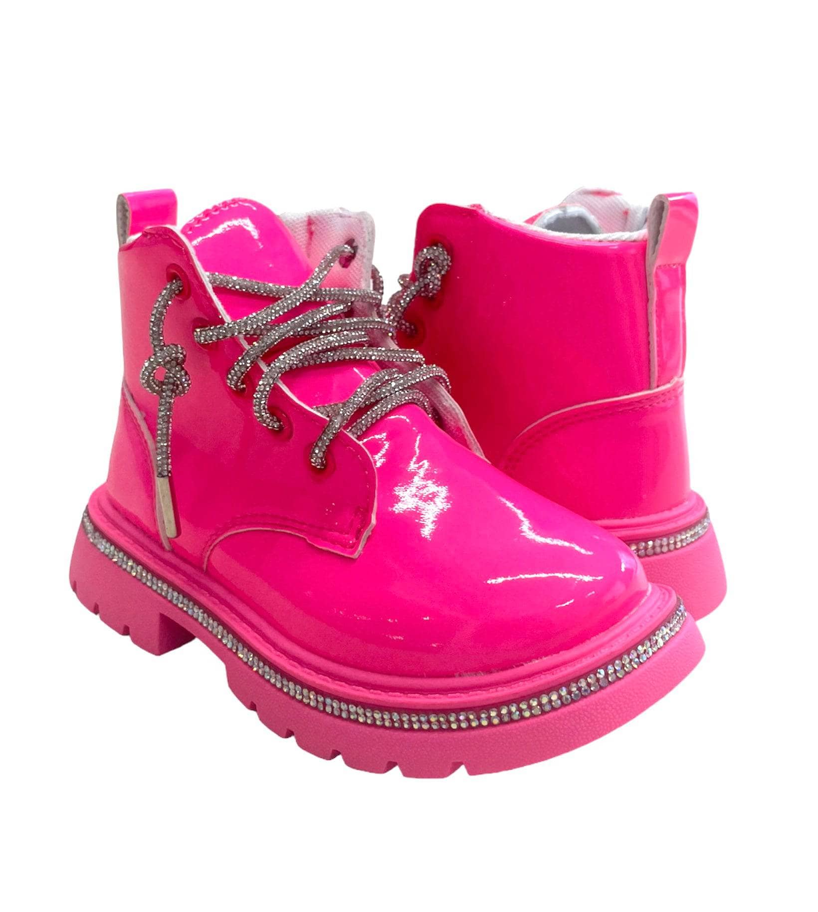 Hot Pink Crystal Boots