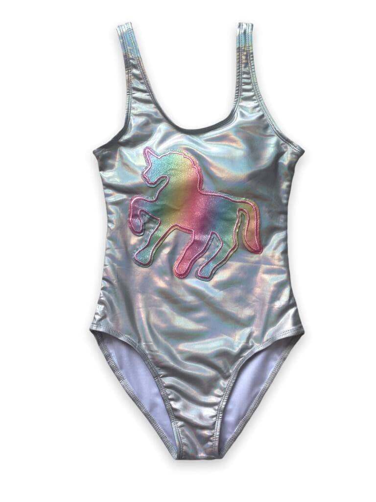 Hologram Unicorn Metallic Swimsuit