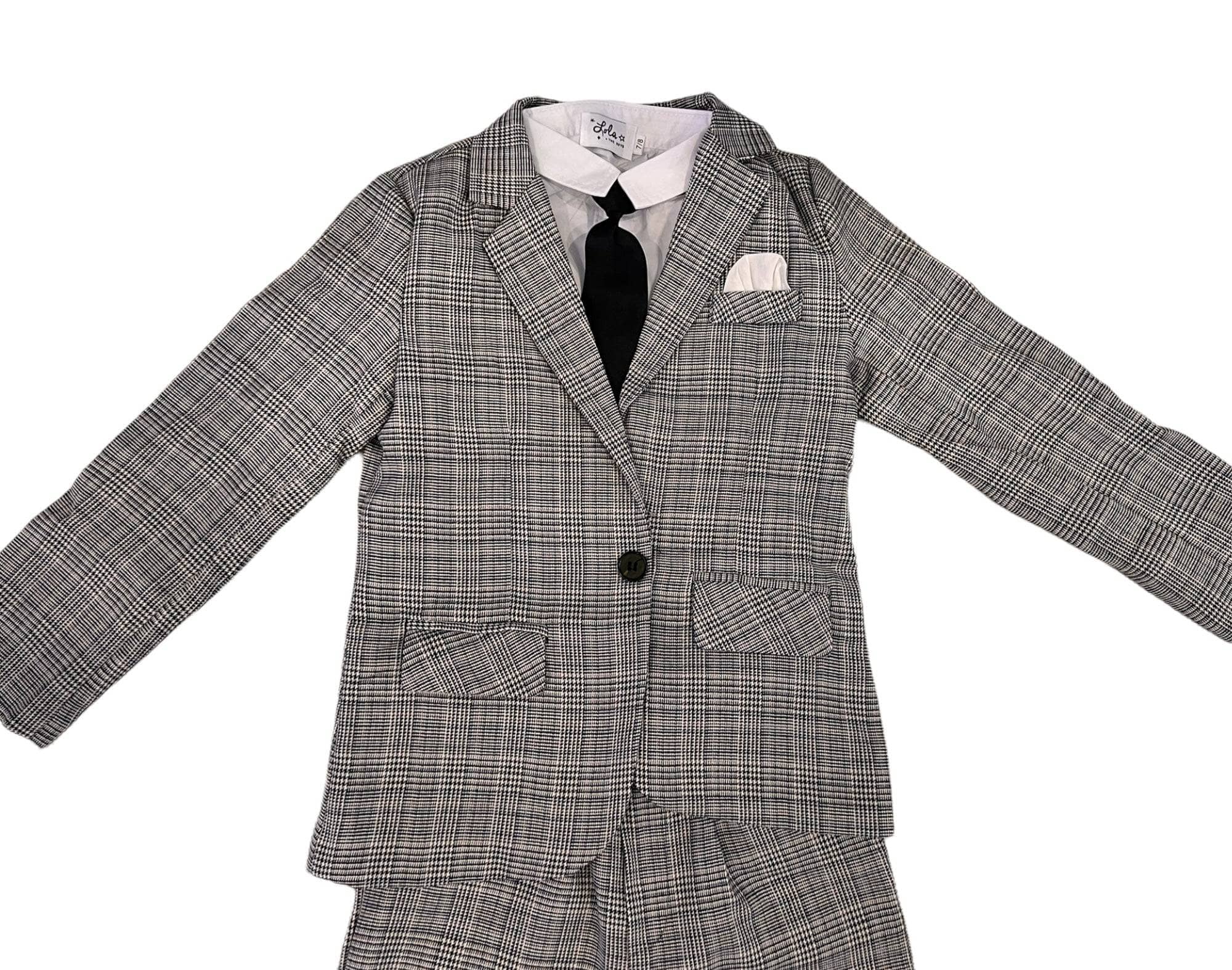 Gray Plaid Piece Suit