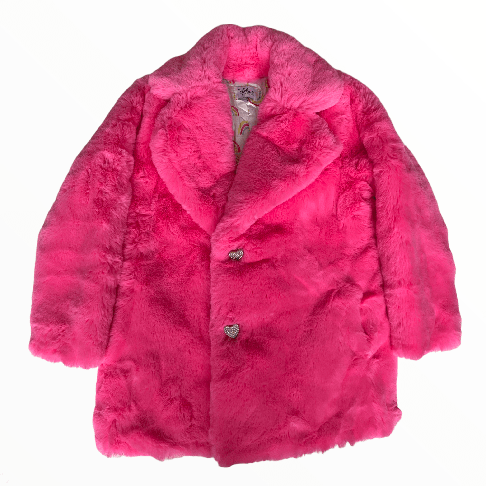 Hot Pink Faux Fur Coat