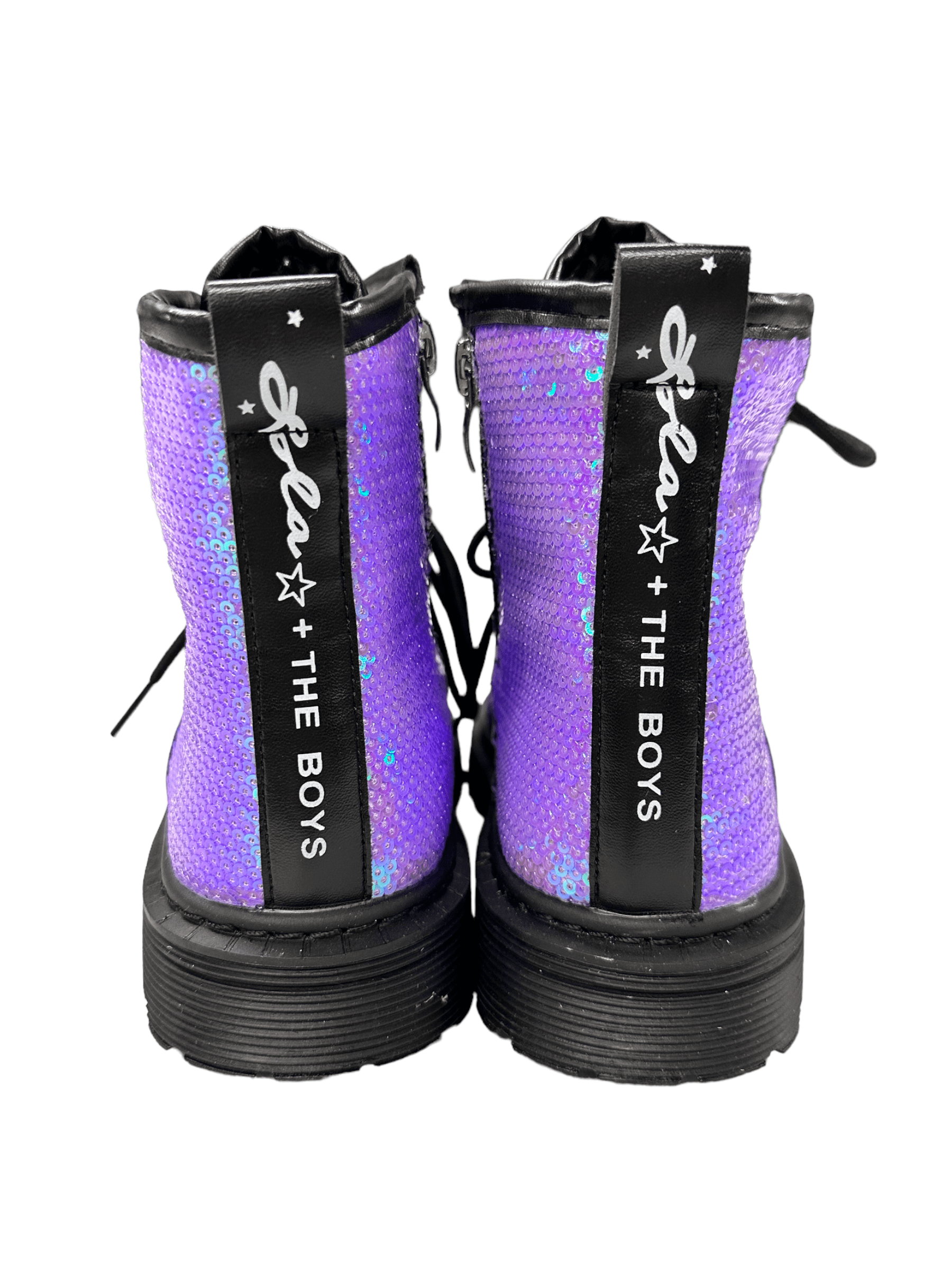 Lavender Sequin Boots