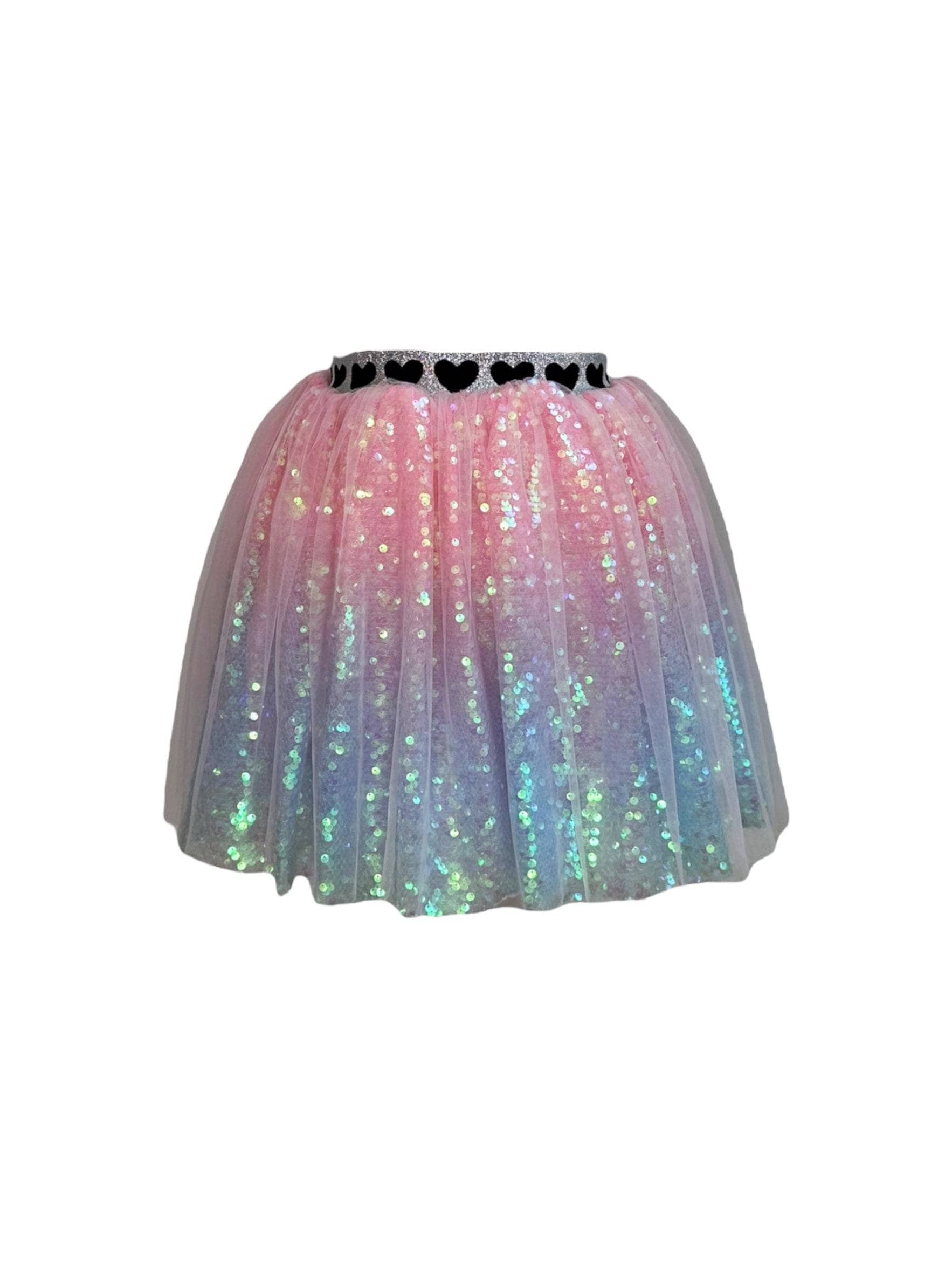 Ombre Sequin Midi Skirt