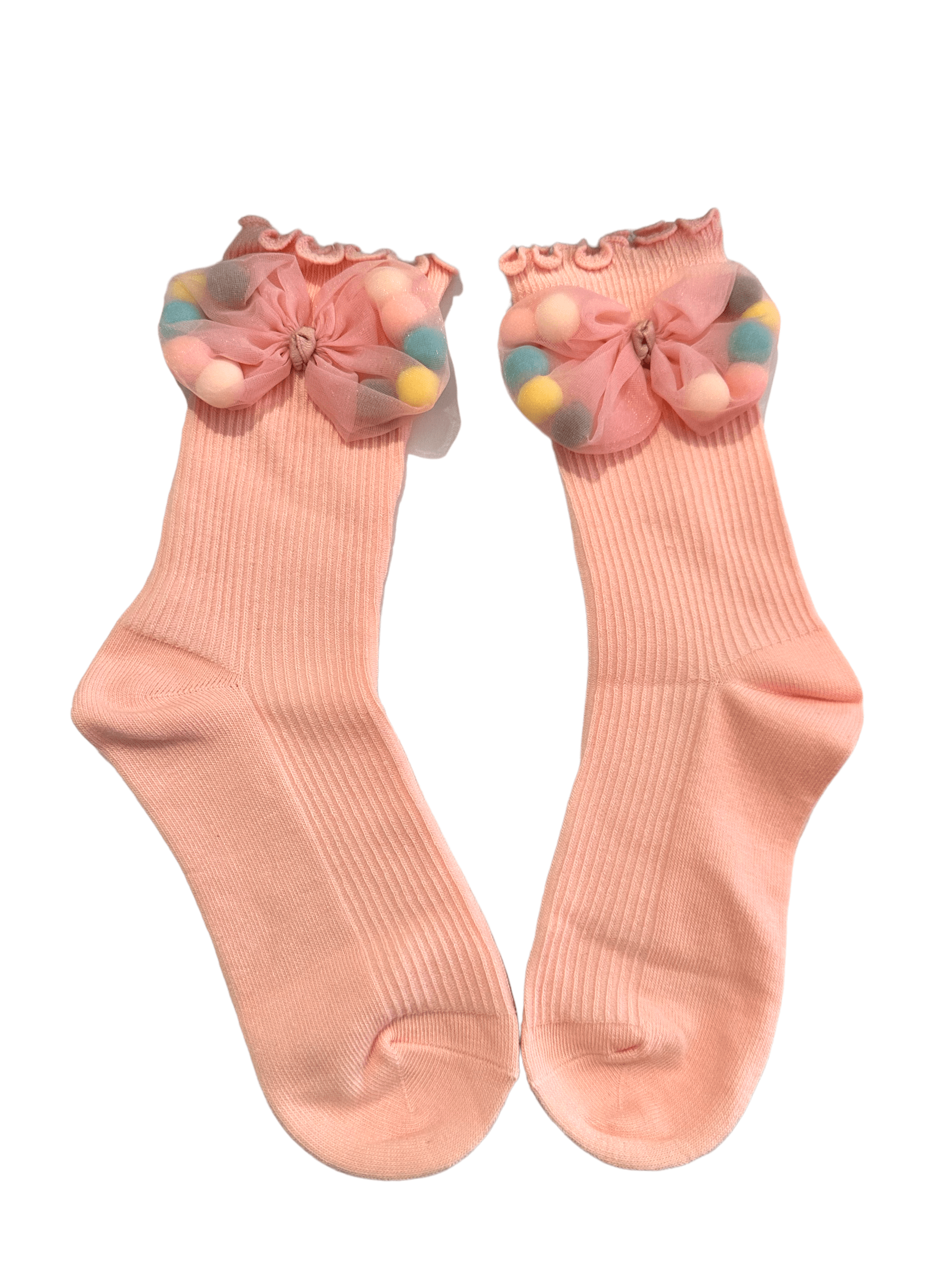 Pom Pom Bow Socks