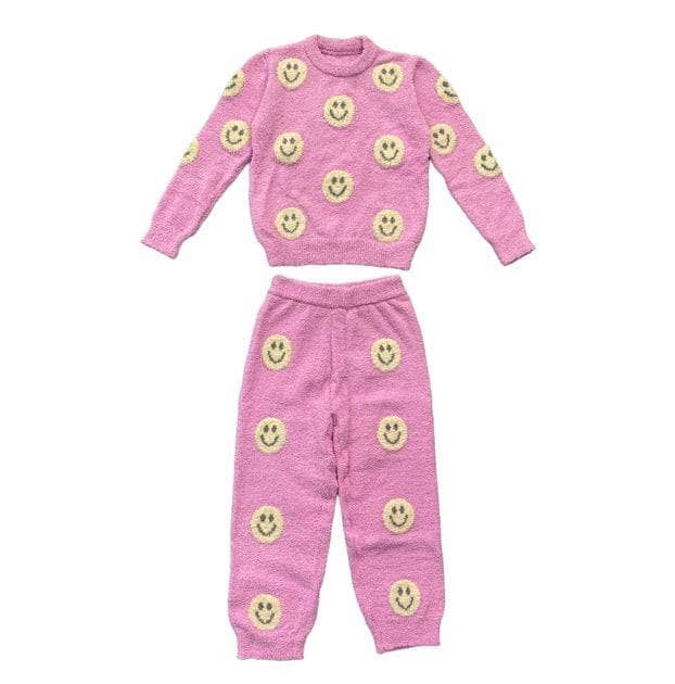 Pinky Fuzzy Smiley Emoji  Set