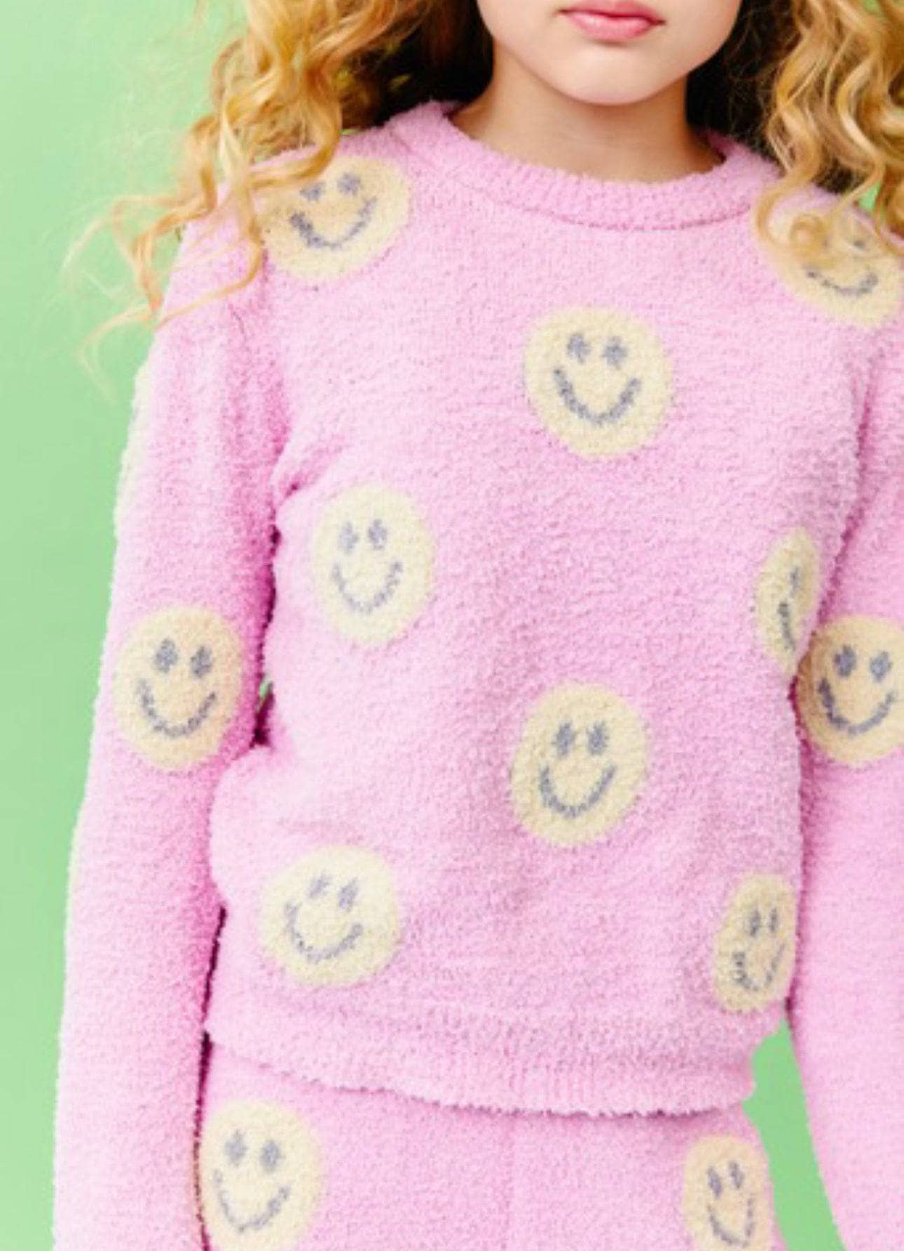 Pinky Fuzzy Smiley Emoji  Set