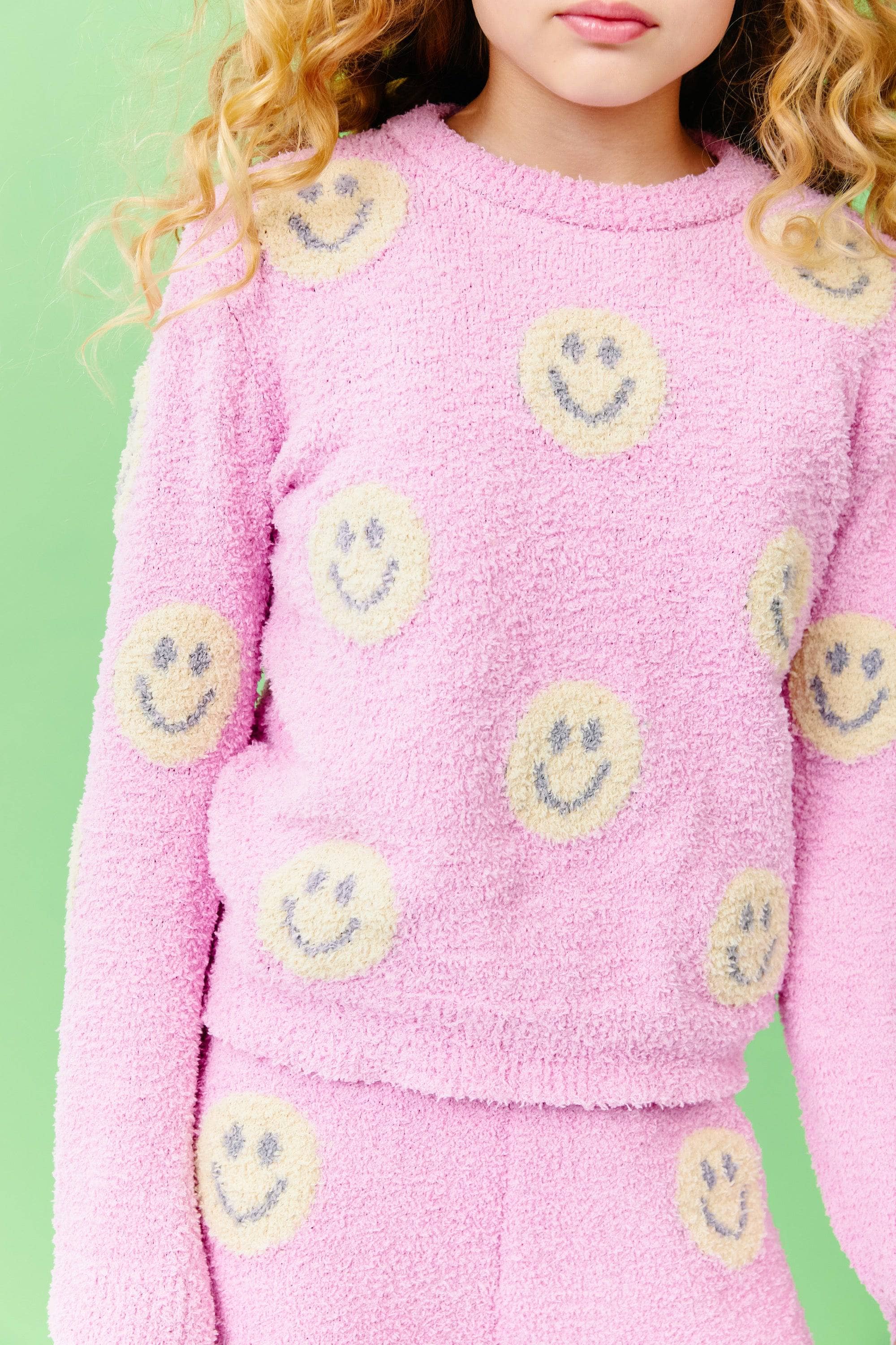 Pinky Fuzzy Smiley Emoji  Set