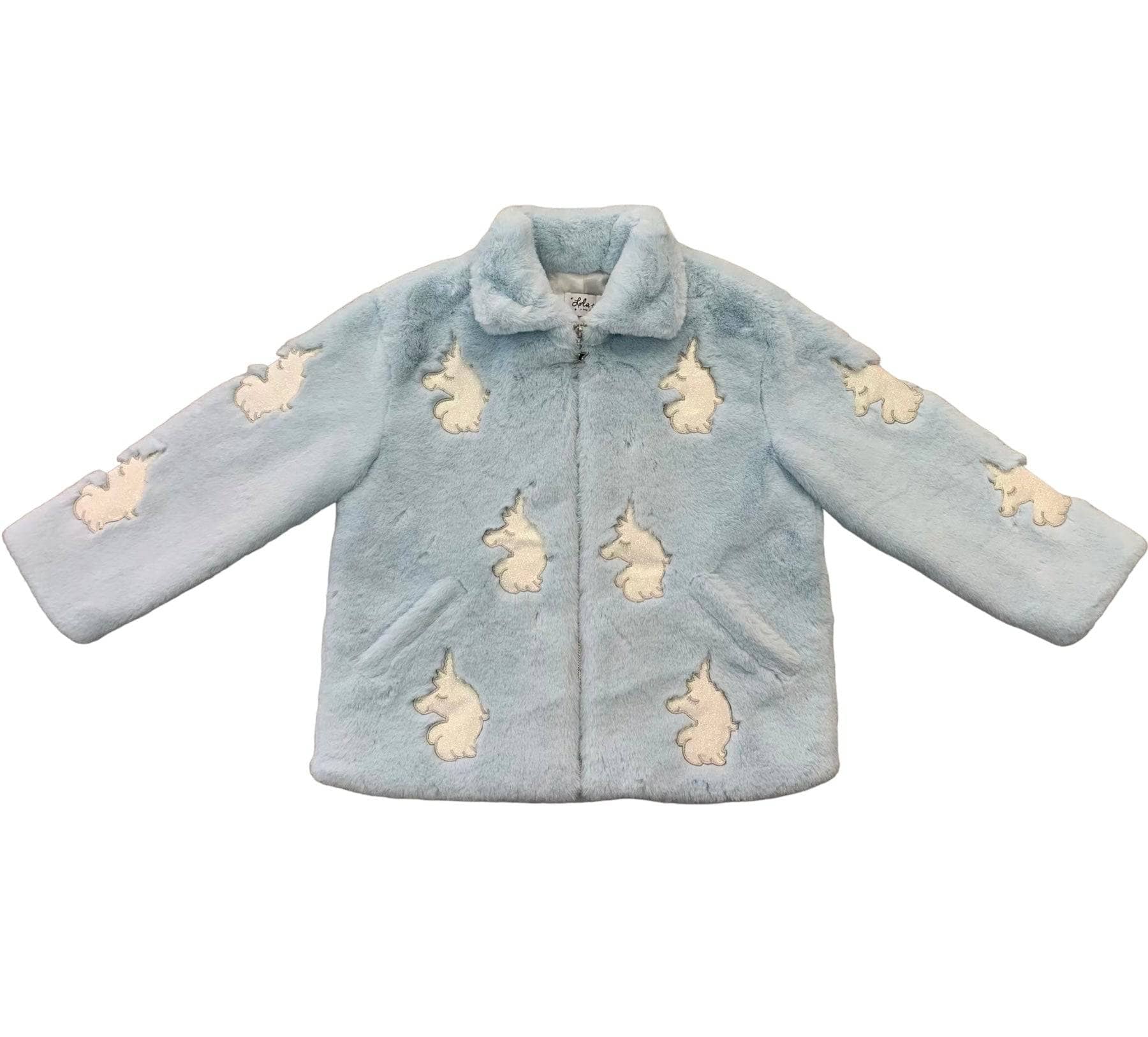 Sky Unicorn Faux Fur Coat