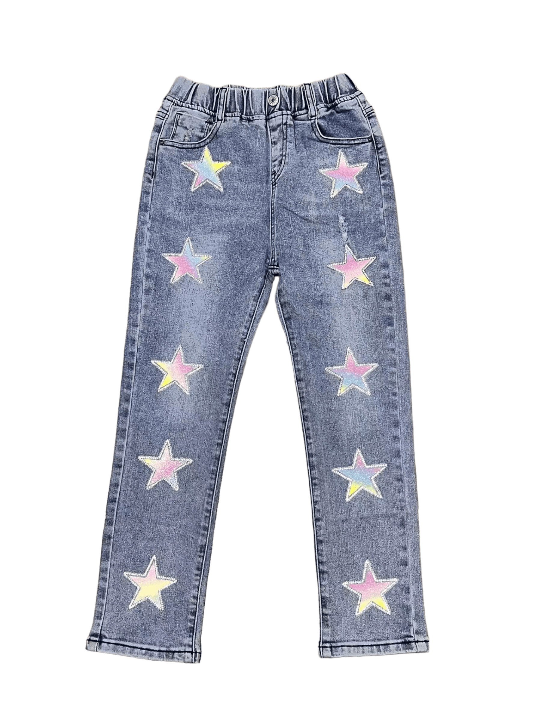 Ombre Star Patch Jeans