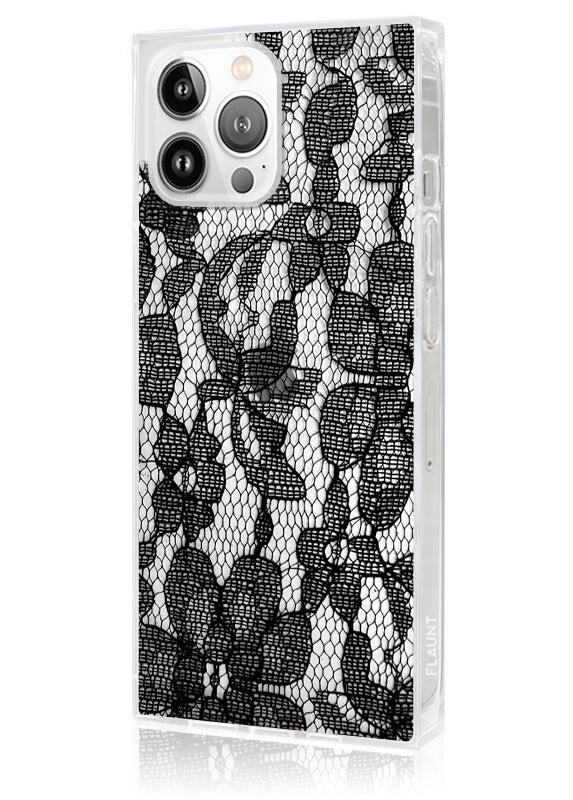 Black Lace SQUARE iPhone Case