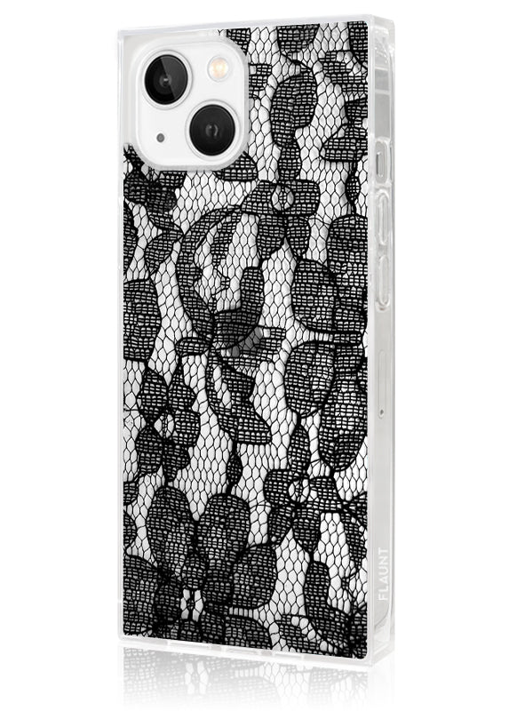 Black Lace SQUARE iPhone Case