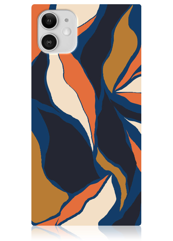 Navy Blossom SQUARE iPhone Case