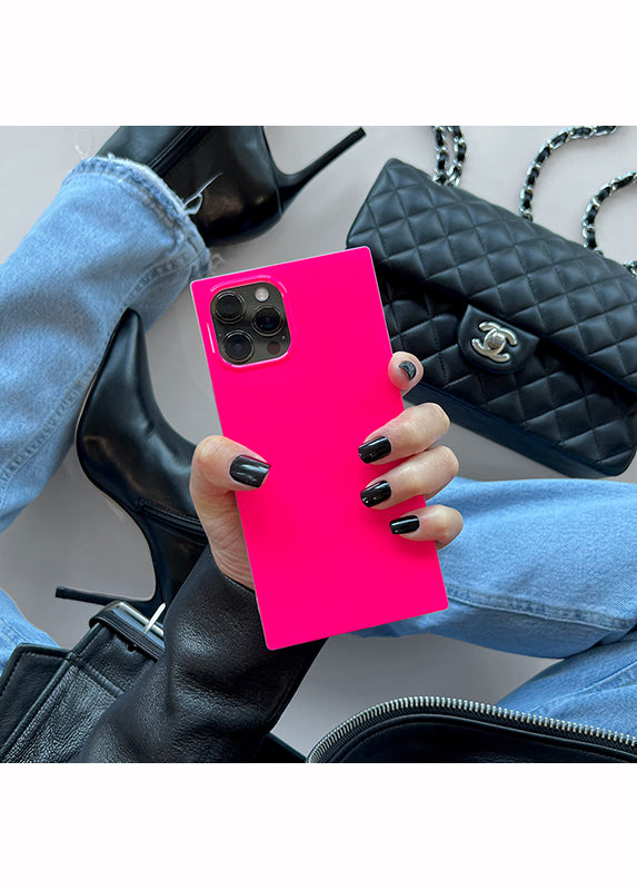 Neon Pink SQUARE iPhone Case