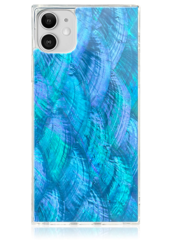 Blue Mother of Pearl SQUARE iPhone Case