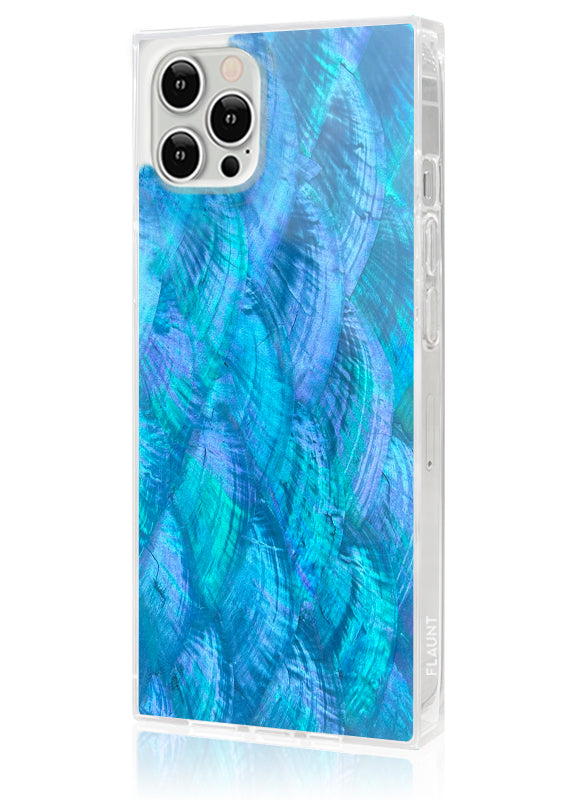 Blue Mother of Pearl SQUARE iPhone Case