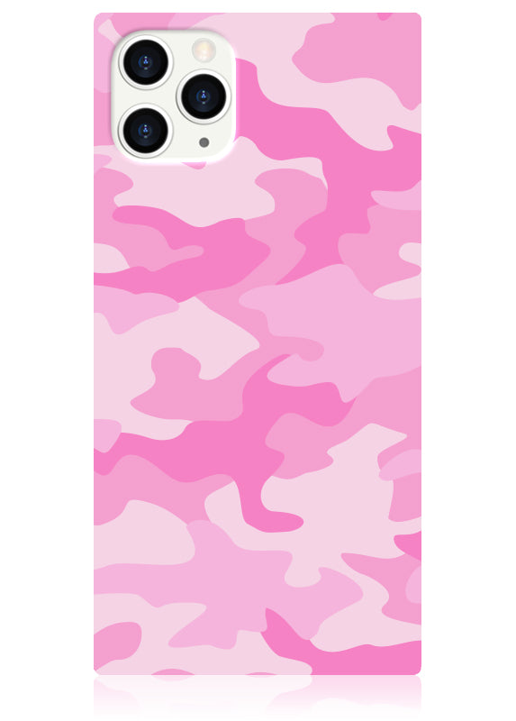 Matte Pink Camo SQUARE iPhone Case