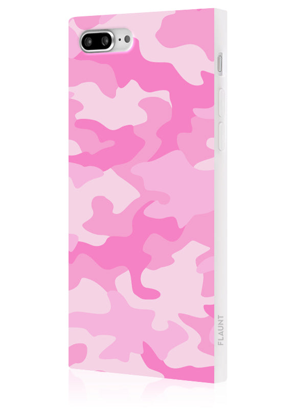 Matte Pink Camo SQUARE iPhone Case