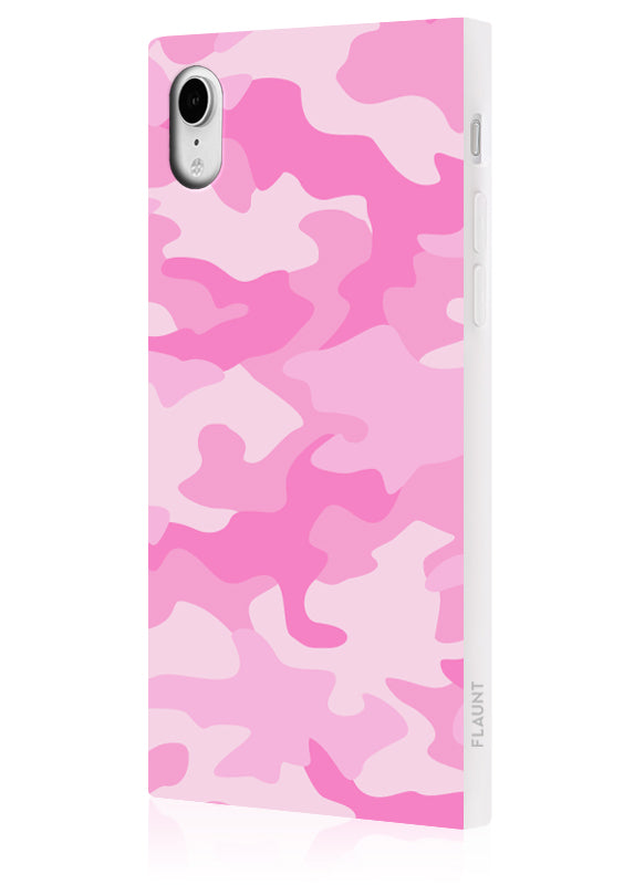 Matte Pink Camo SQUARE iPhone Case