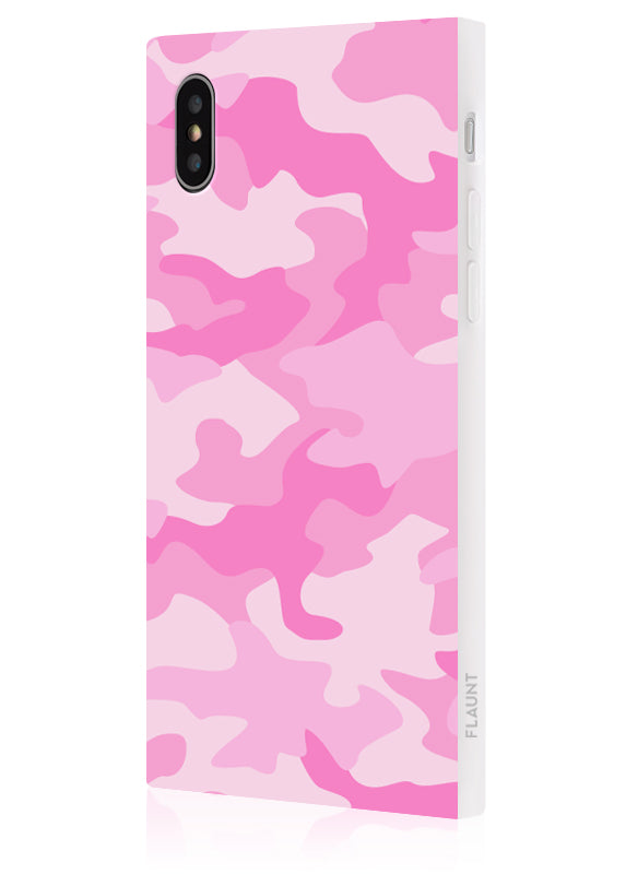 Matte Pink Camo SQUARE iPhone Case