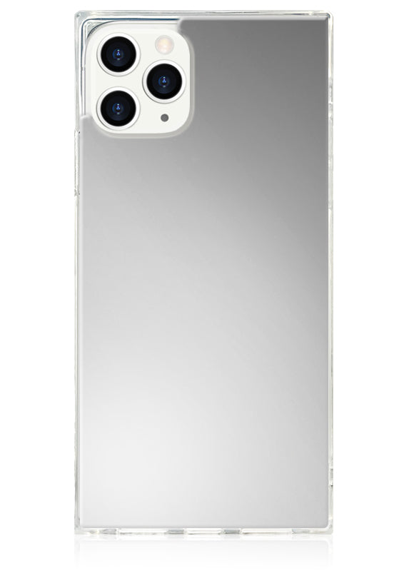 Metallic Silver Mirror SQUARE iPhone Case