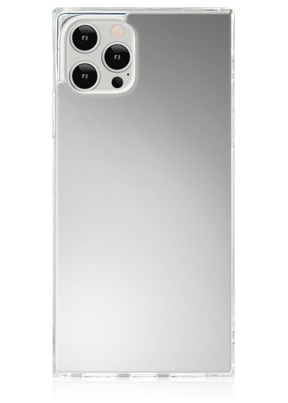 Metallic Silver Mirror SQUARE iPhone Case
