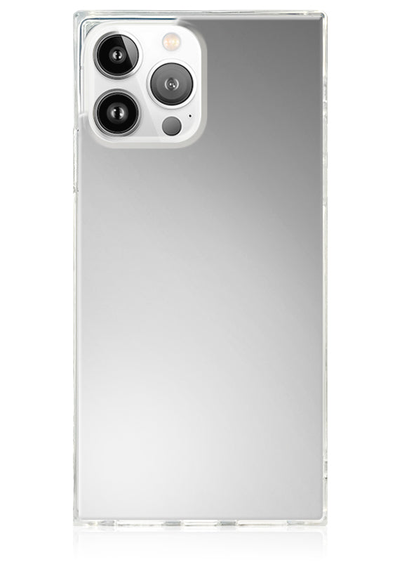 Metallic Silver Mirror SQUARE iPhone Case