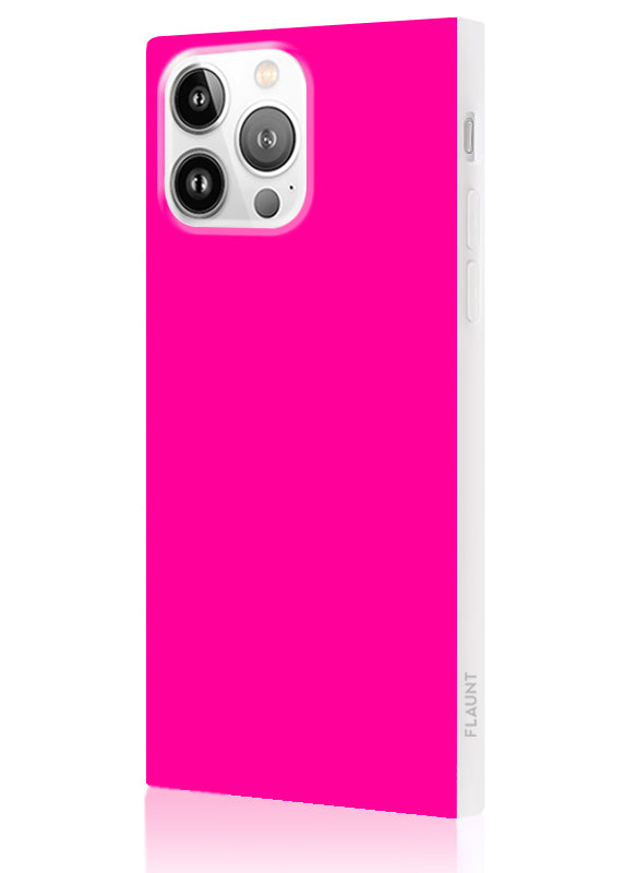 Neon Pink SQUARE iPhone Case