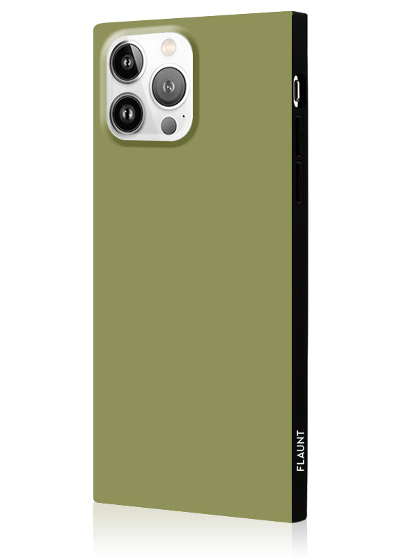 Olive Green SQUARE iPhone Case