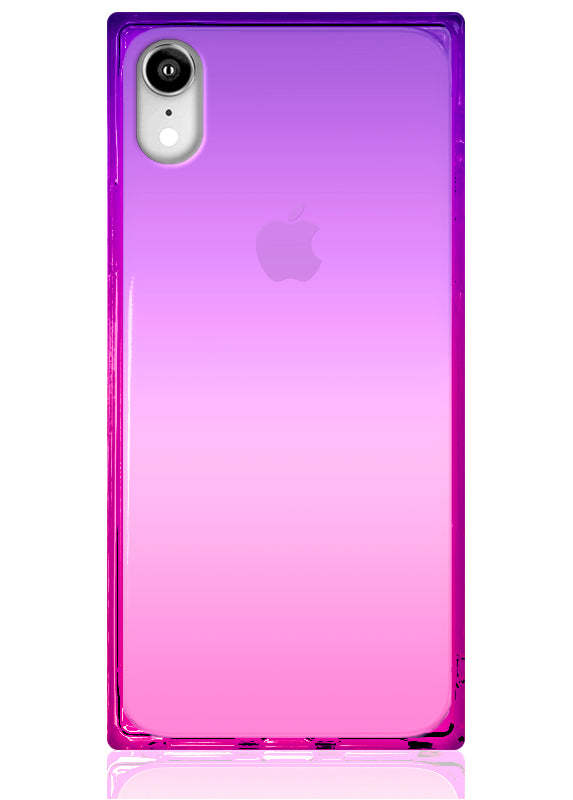 Pink Purple Clear Ombre SQUARE iPhone Case