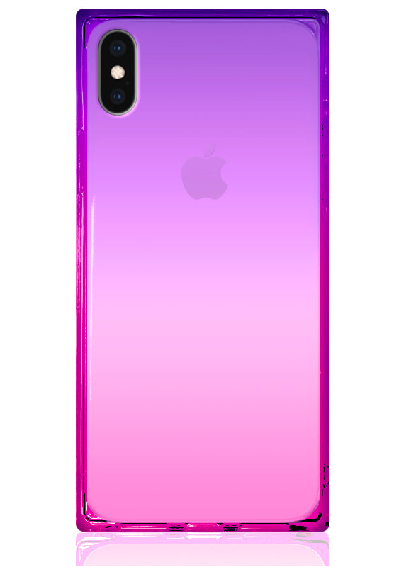 Pink Purple Clear Ombre SQUARE iPhone Case