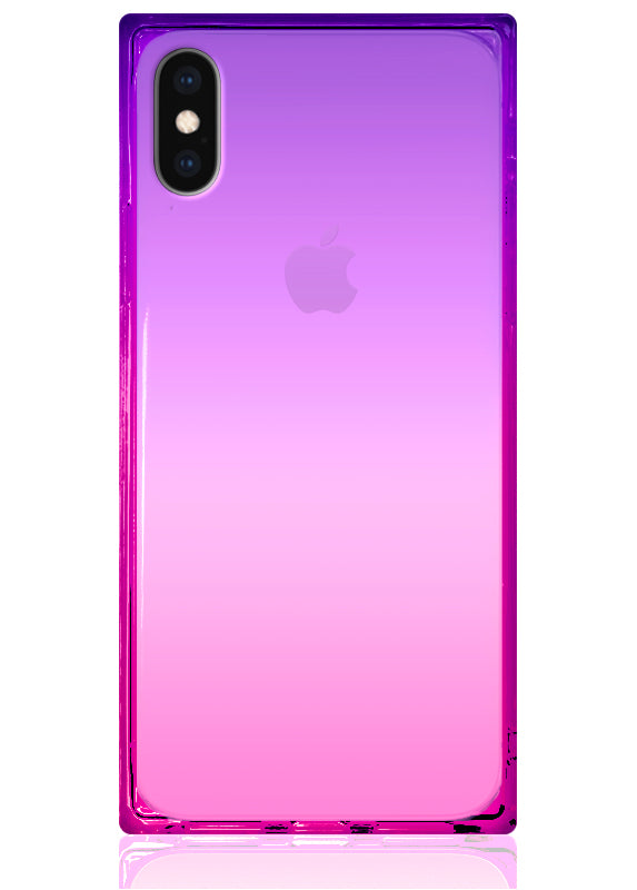 Pink Purple Clear Ombre SQUARE iPhone Case