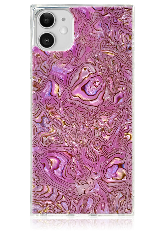 Pink Abalone Shell SQUARE iPhone Case