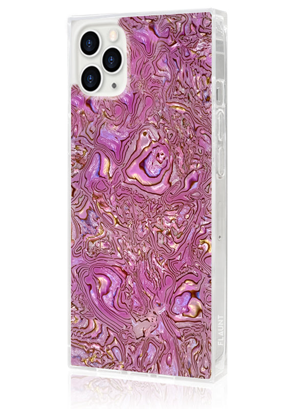 Pink Abalone Shell SQUARE iPhone Case