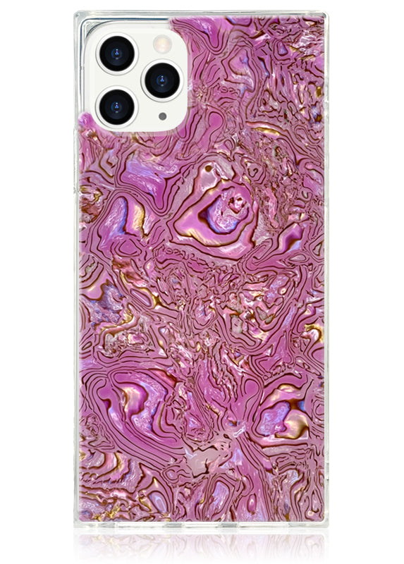 Pink Abalone Shell SQUARE iPhone Case