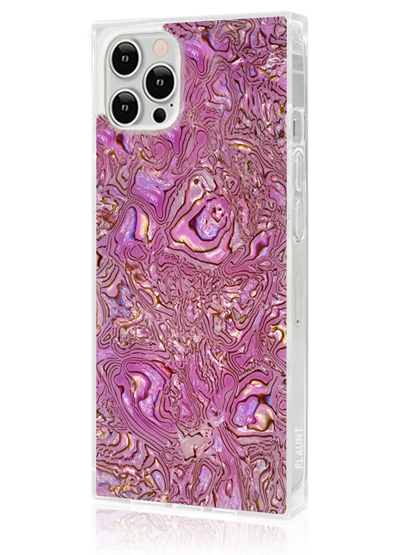 Pink Abalone Shell SQUARE iPhone Case