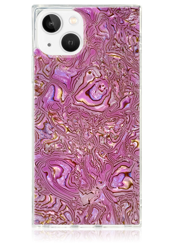 Pink Abalone Shell SQUARE iPhone Case