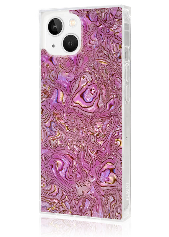 Pink Abalone Shell SQUARE iPhone Case