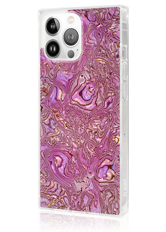 Pink Abalone Shell SQUARE iPhone Case