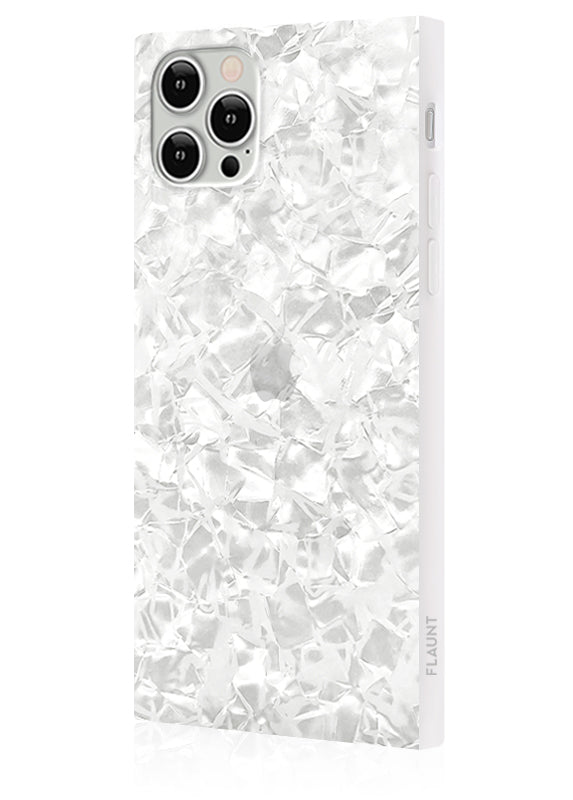 White Pearl SQUARE iPhone Case