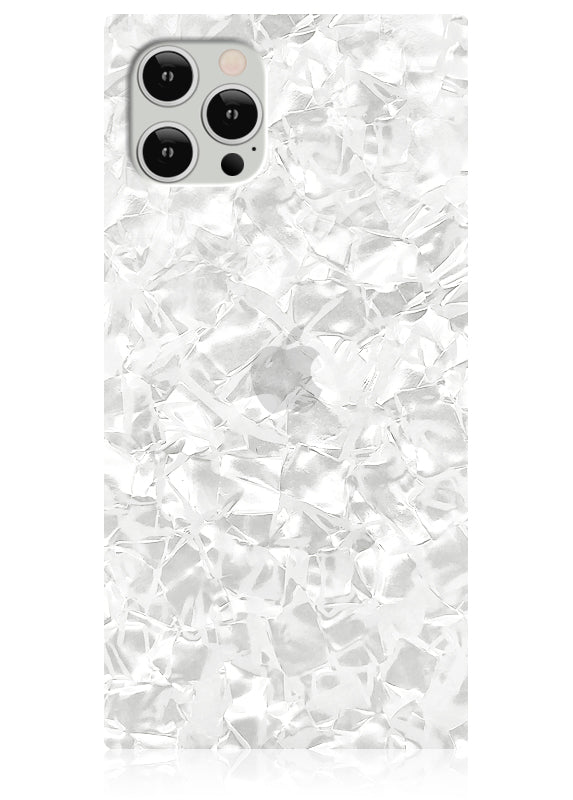 White Pearl SQUARE iPhone Case