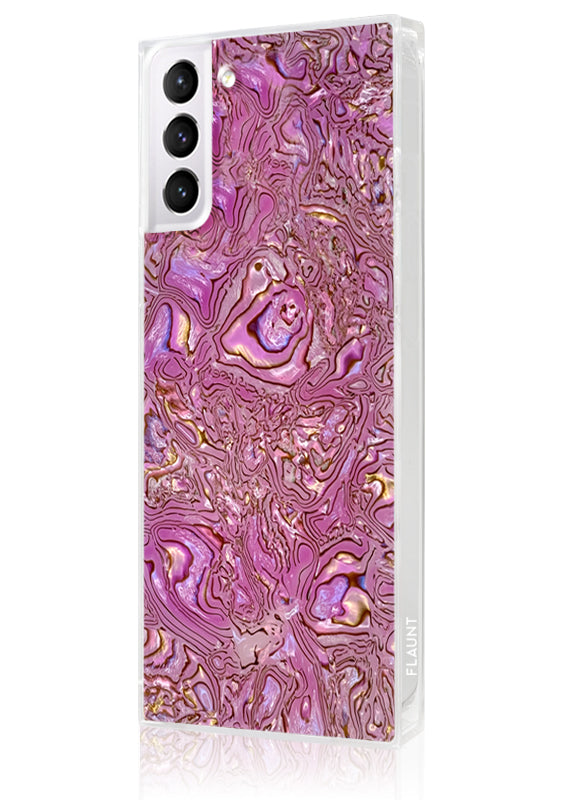 Pink Abalone Shell SQUARE Galaxy Case