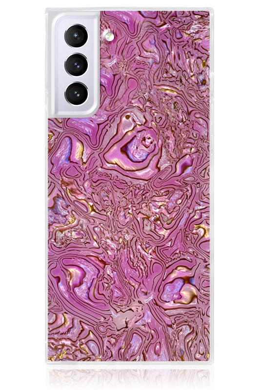 Pink Abalone Shell SQUARE Galaxy Case