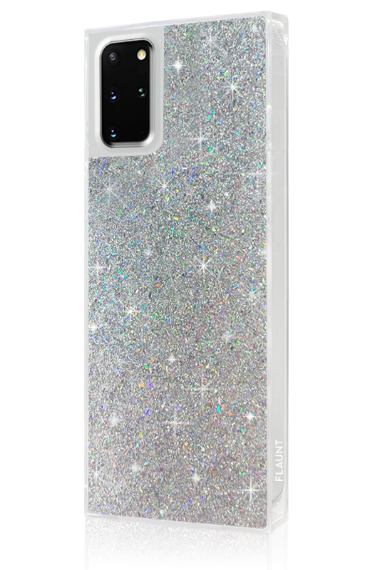 Silver Glitter SQUARE Galaxy Case