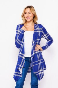 Tartan Plaid Open Cardigan | 2 colors