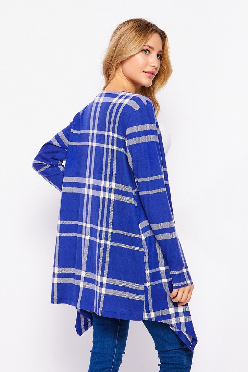 Tartan Plaid Open Cardigan | 2 colors