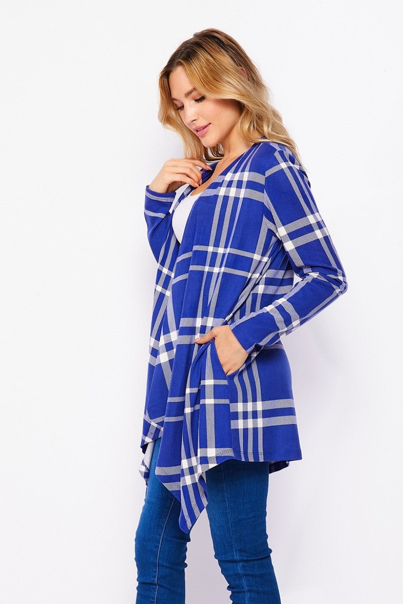 Tartan Plaid Open Cardigan | 2 colors