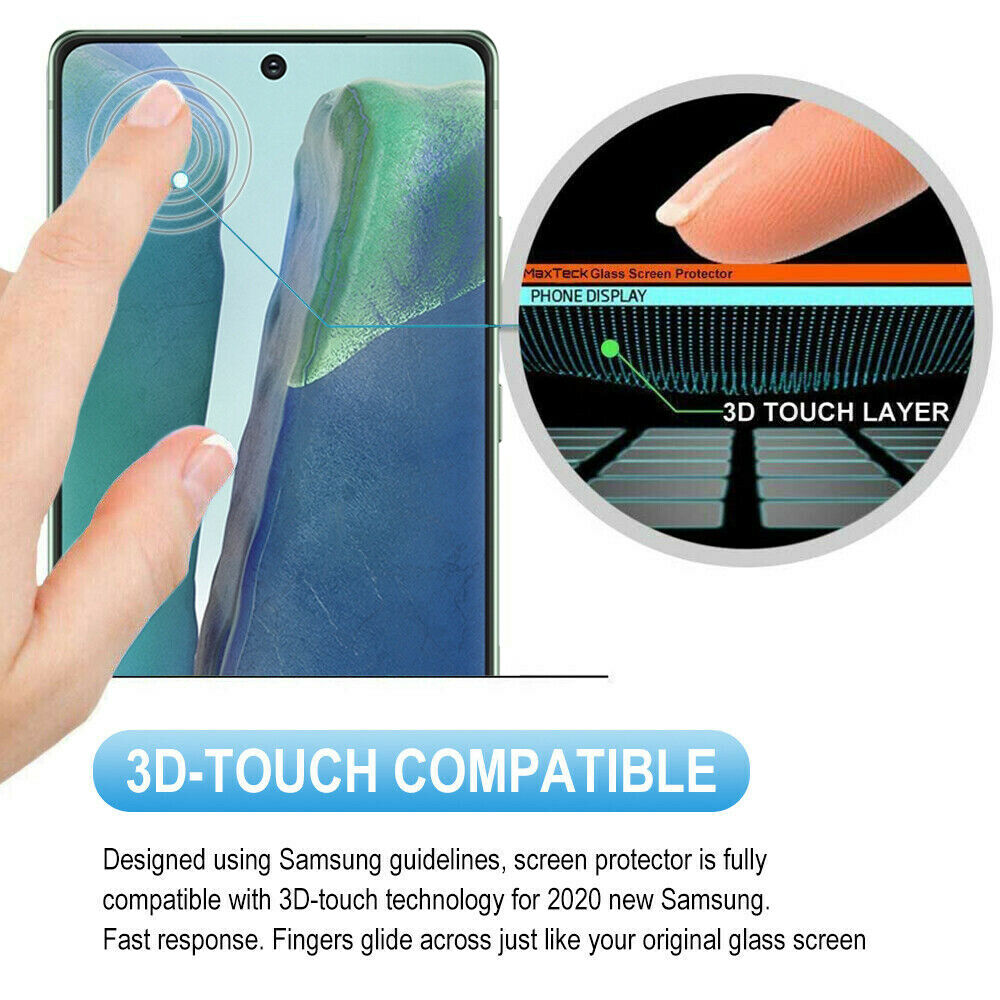 3 Pack Screen Protector Tempered Glass (Fingerprint Unlock) 3D Curved Edge Full Cover HD Clear - ON3E92