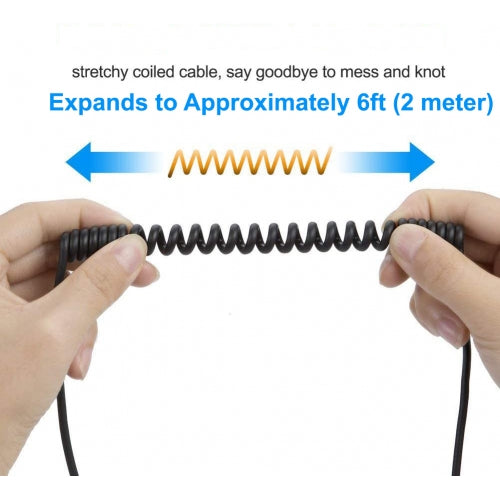 Coiled Cable USB-C to TYPE-C Fast Charger Cord Power