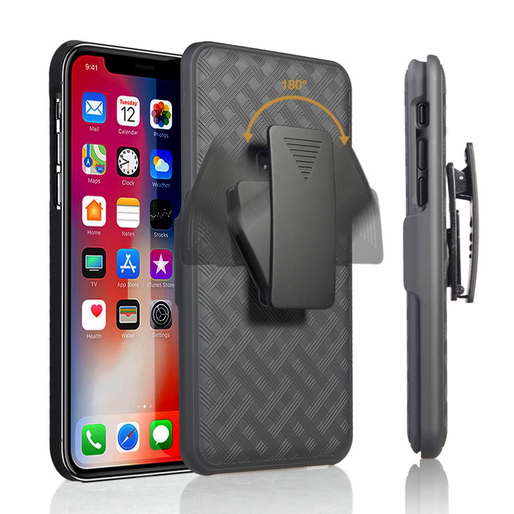 Belt Clip Case and Fast Home Charger Combo Swivel Holster PD Type-C Power Adapter 6ft Long USB-C Cable Kickstand Cover 2-Port Quick Charge - OND13+G96